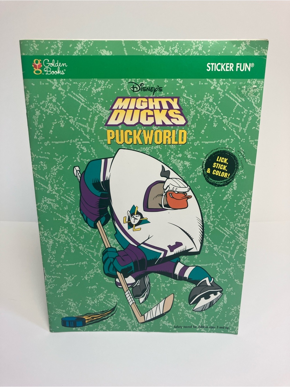 Vintage Mighty Ducks Sticker Fun Golden Books Puckworld 1997 90s Disney Hockey